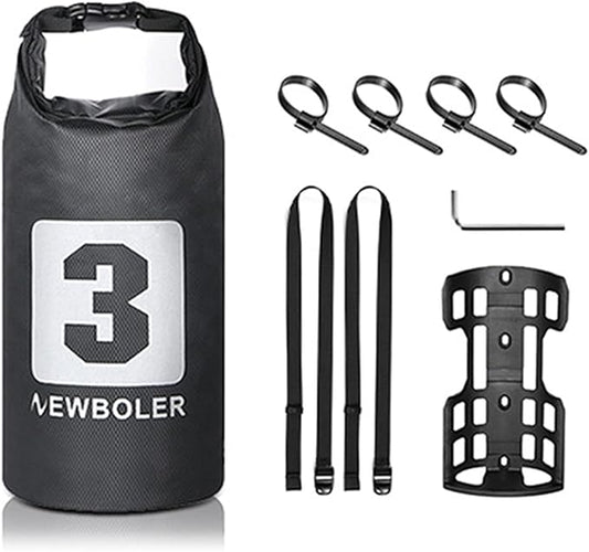 LIXADA 3L/7L Bike Fork Bag - Waterproof Dry Bag, Roll Top Design, Lightweight Bicycle Fork Bag, Portable Cycling Pack for Mountain & Road Bikes, Scooter