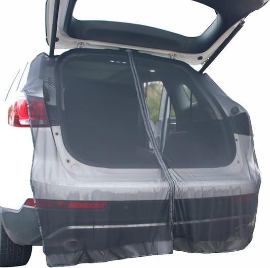 Car Tailgate Mesh Screen for SUV Van, Breathable Magnetic Car Tent for Tail Gate Hatch Camping Gear Accessories