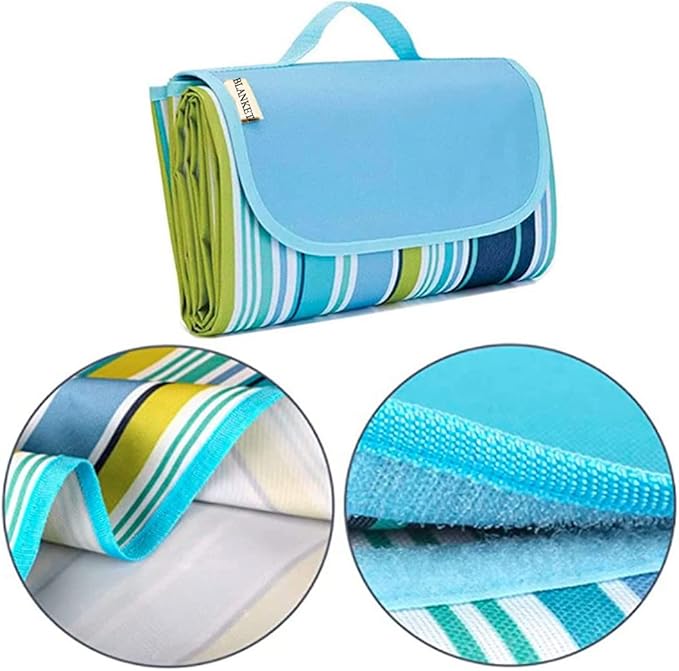 Picnic Beach Blanket, Picnic Mat 80x57in Waterproof Foldable, Family Mat, Portable Large Picnic Blankets for Travel, Hiking, Music Festival…