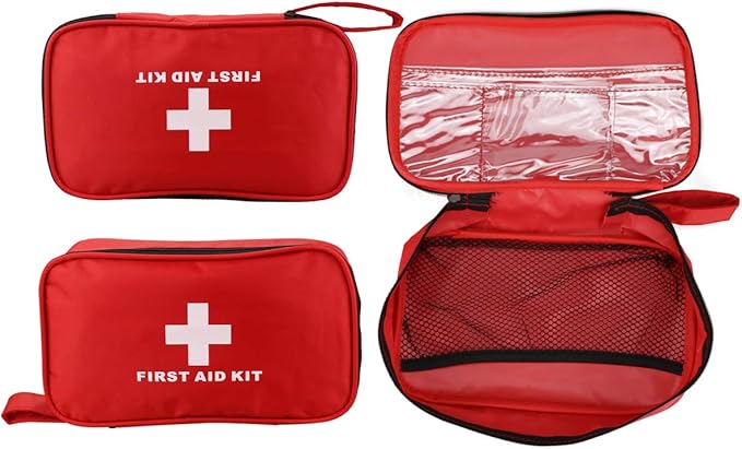 AOUTACC Compact First Aid Empty Pouch,Nylon Lightweight First Aid Bag for Emergency at Home, Office, Car, Outdoors, Boat, Camping, Hiking(Bag Only)