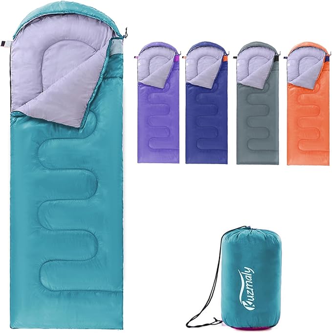 Camping Sleeping Bag 3 Seasons Lightweight &Waterproof with Compression Sack Camping Sleeping Bag Indoor & Outdoor for Adults & Kids
