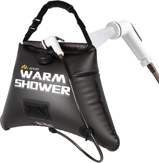 Solar Showers,3rd Generation Outdoor Shower Bag,A Model of Durability,4 Gallon/15L- Portable Shower for Camping,Camp Shower kit with hot Water.
