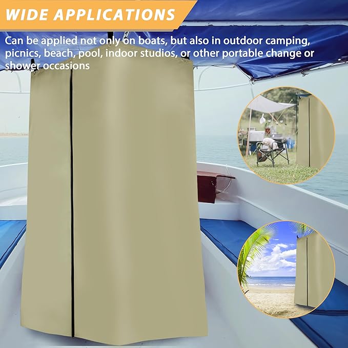 Privacy Tent for Boats - Float Boat Hanging Privacy Curtain Pull-Down Type Suitable for Bimini Top