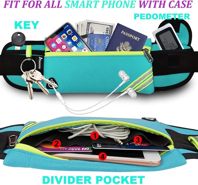 Belt Bag Fanny Pack, Gear Running Belt Waist Bag,Travel Money Belt Cell Phone Holder for Gym,Workout, Fitness, Exercise, Hiking, Cool Gifts ideas for Runners Mom Father Christmas