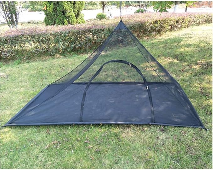 Mosquito Net for Camping Bed Compact and Ultra-Light for Travel Outdoor Netting Cover Lightweight Mesh (Black)
