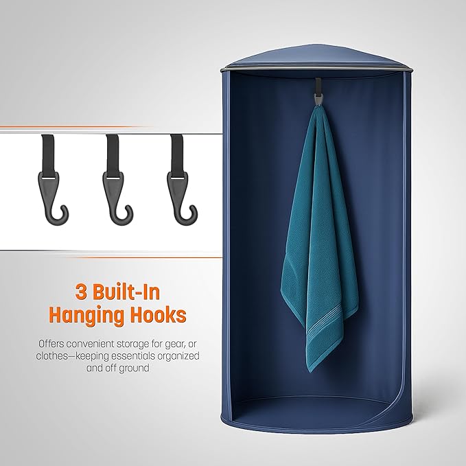 Instant Changing Tent for SUV Trunk, Easy Pop-Up Privacy Shelter with Liftgate Suction Pod - Portable Dressing Room for Beach, Outdoor Camping Shower, Toilet (Carry-Bag Included), Blue