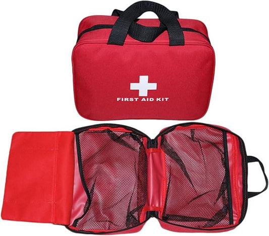 AOUTACC Nylon First Aid Empty Kit,Compact Waterproof and Lightweight First Aid Bag with Zippered for Emergency at Home, Office, Car, Outdoors, Boat, Camping, Hiking(Bag Only)