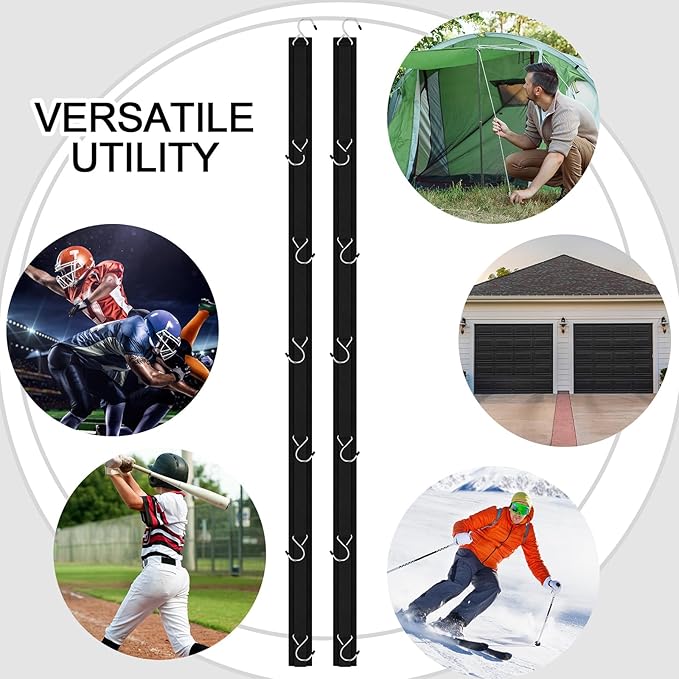 Suzile 6 Pcs Hockey Drying Rack Equipment Hanging Rack with 6 Hooks Multipurpose Gear Organizer Portable Sports Gifts Ice Hockey Camping Equipment for Home Travel Outdoor