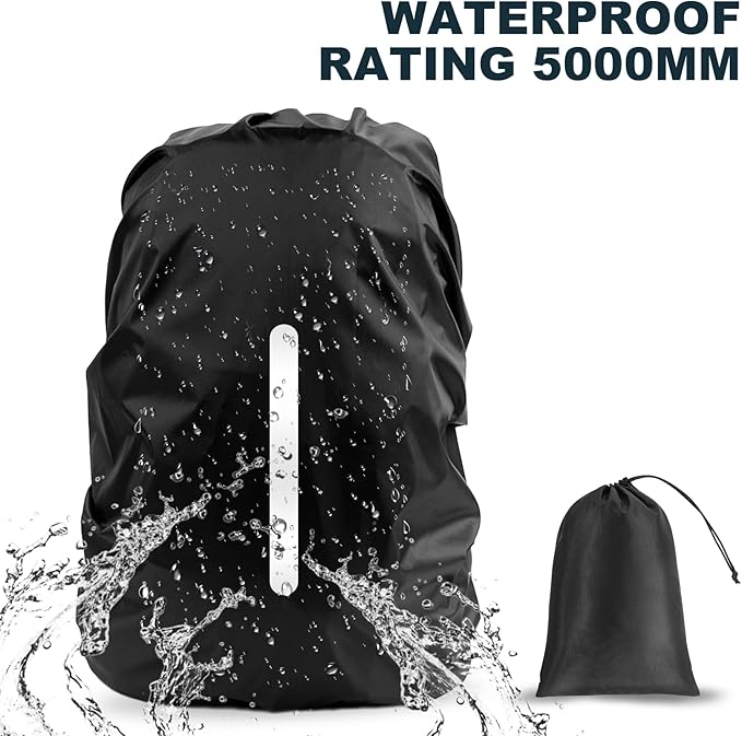 LAMA Waterproof Rain Cover for Backpack, Backpack Rain Cover with Reflective Strip and Antislip Cross Buckle Strap, Ultralight Compact Portable, for Cycling, Hiking, Camping, Traveling