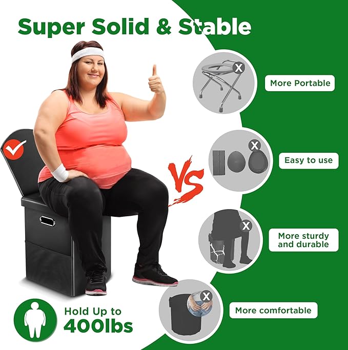 Portable Camping Toilet with Pop-Up Tent, Large Portable Toilet Kit for Adults, Outdoor Camping Shower Changing Room Emergency Tent Kit with Carry Bag for Hiking