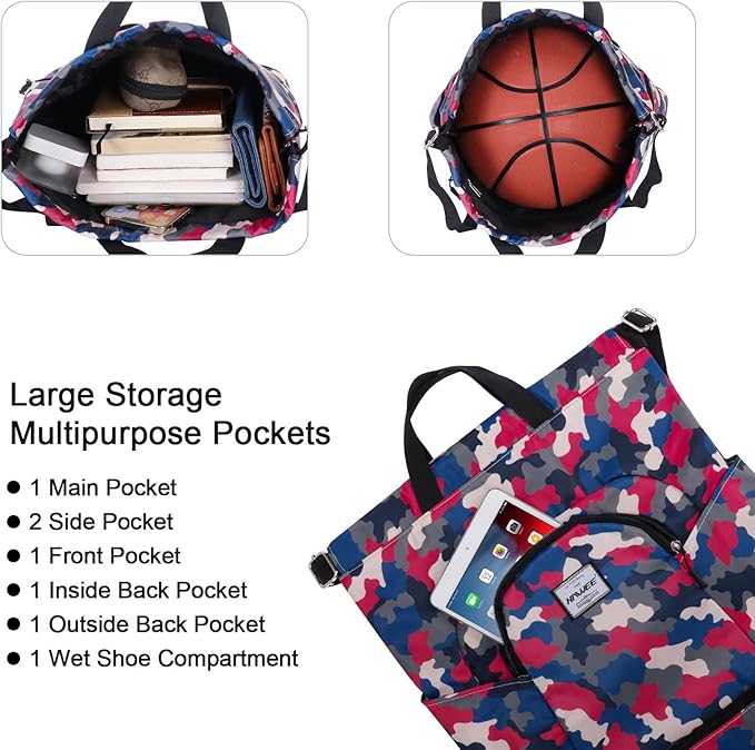 Dry Wet Drawstring Backpack with Shoe Compartment for Women Adjustable Gym Bag