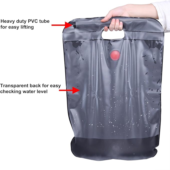 CARTMAN 5 Gallons Portable Solar Camping Shower Bag for Outdoor Traveling Hiking Summer Shower