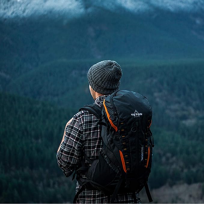 TETON Sports Talus 2700 Backpack - Multi-Day Backpack with Internal Frame - Adjustable Backpacking Gear with Integrated Rain Cover, Tent Poncho, Hydration Bladder Storage - Black, 44L, 26" x 11" x 9"