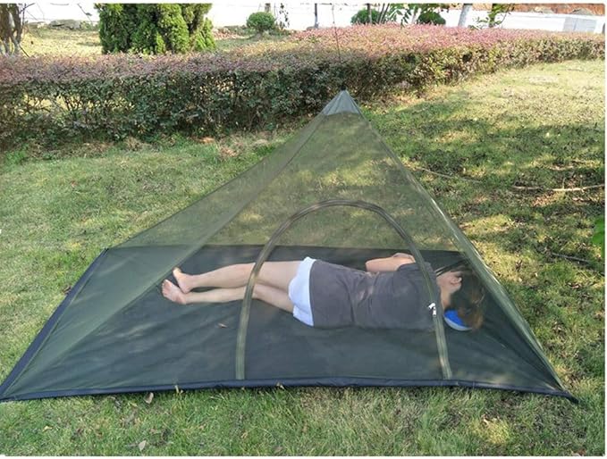 Mosquito Net for Camping Bed Compact and Ultra-Light for Travel Outdoor Netting Cover Lightweight Mesh (Black)