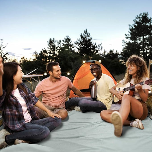 Fleece Waterproof Outdoor Blanket, Windproof Stadium Blanket for Camping, Picnics, and Sports Stay Dry and Comfortable 80"x58"