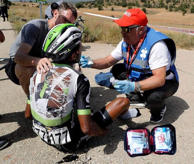 AOUTACC 2 Pack Nylon First Aid Empty Kit,Compact and Lightweight First Aid Bag for Emergency at Home, Office, Car, Outdoors, Boat, Camping, Hiking(Bag Only) (2 Pack Red With Handles)