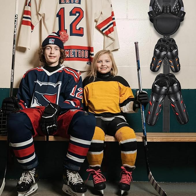 6 PACK Hockey Drying Rack with Storage Bag,Hockey Equipment Gear Drying Rack, Sports Gear Organizer Hanging Straps,Ice Goalie Hockey Gifts For Boys Football Baseball Catcher.Outdoor Camping Must Have