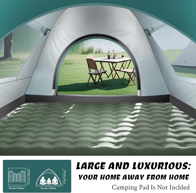 FUNANASUN 2-3 Person Camping Tent Automatic Instant Pop-Up Tents for Camping Easy and Quick Setup Camping Tent Waterproof Tent Family Tent for Camping/Backpacking/Hiking/Beach/Backyard/Outdoor Events