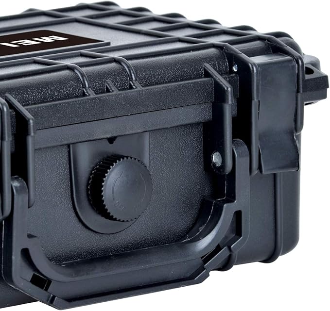 MEIJIA Portable All Weather IP67 Waterproof Protective Case, Hard Case,Camera Case With Customizable Foam,Fit Use of Drones, Cameras,Equipments (Black, 8.12x6.56x3.56inches)