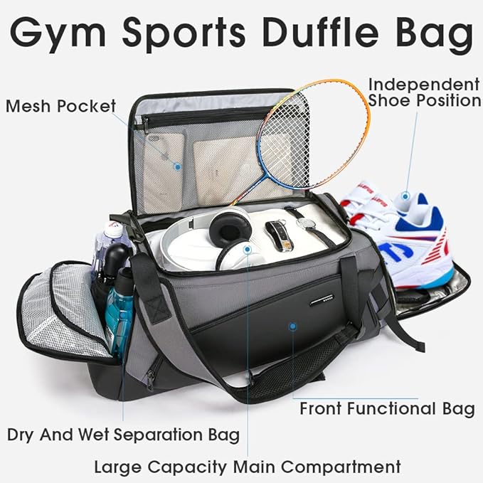 BANGE Gym Sports Duffel Backpack for Man & Women…