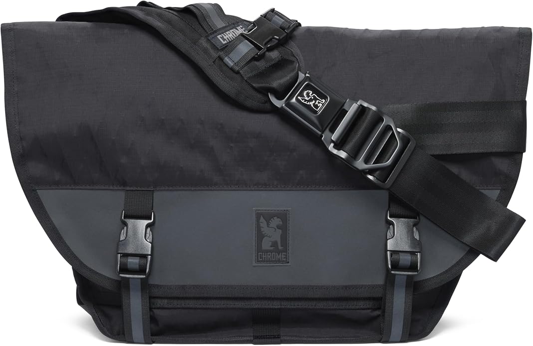 Chrome Industries Mini Metro Messenger Bag - 13 Inch Laptop Satchel with Signature Belt Buckle Closure, 20.5 Liter