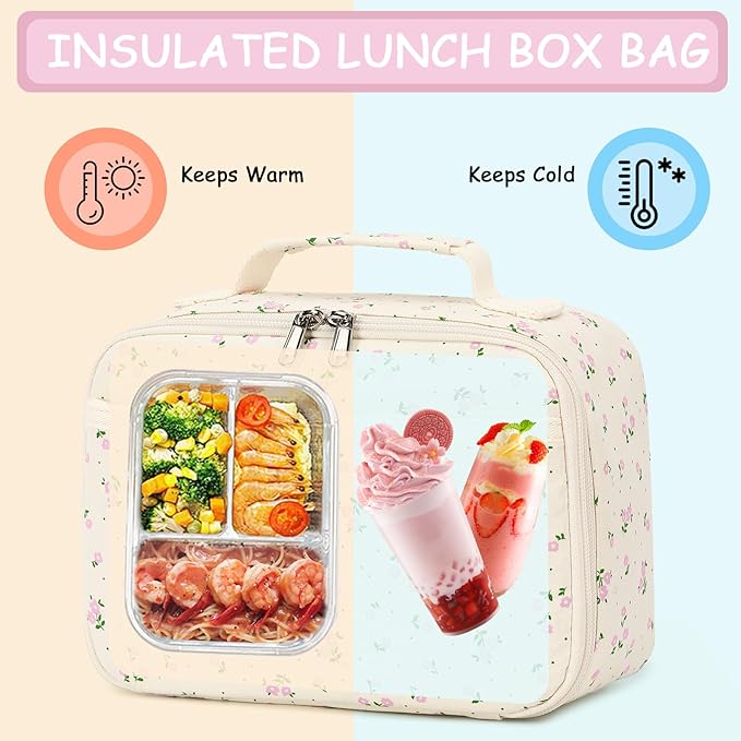 CAMTOP Lunch Box Kids Insulated Lunch Bag Small Cooler Thermal Meal Thermal lunchbox for Girls Boys School Picnics