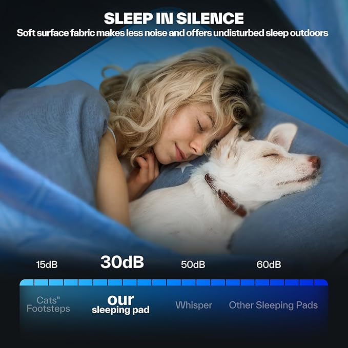 Sportneer Self Inflating Sleeping Pad, 4" Ultra-Thick Elasticity Foam Camping Mat with 10 R Value, 4-Season Insulated Durable Camping Pad Air Mattress for Car Travel Tent Home, 78" x 30"