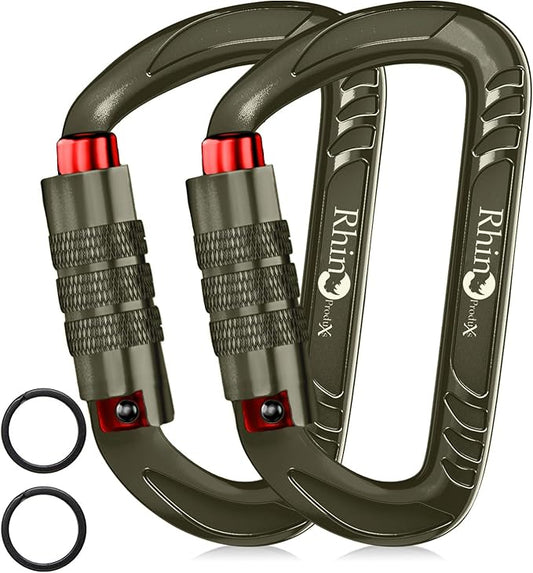 12kN (2697 lbs) Heavy Duty, Locking, Auto Locking, Wiregate Carabiner Clips, for Securing Pets, Outdoor, Camping, Hiking, Hammock, Dog Leash Harness, Keychains