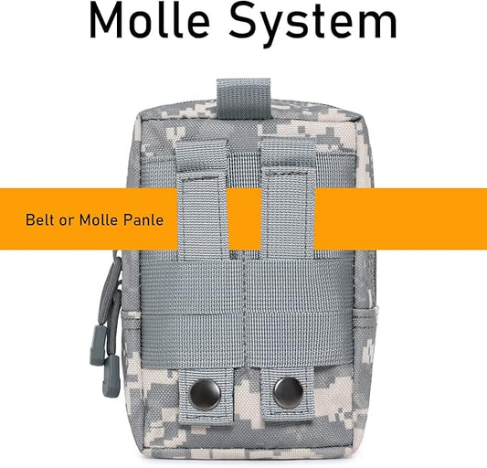 2 Pack Molle Pouches - Tactical Compact Water-Resistant EDC Pouch