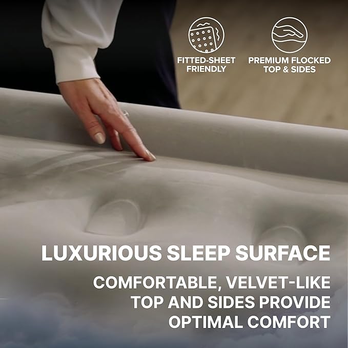 SLEEPLUX Durable Inflatable Air Mattress with Built-in Pump, Pillow and USB Charger