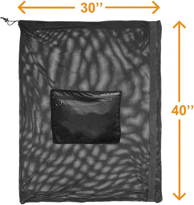 Greenery-GRE Extra Large Mesh Equipment Bag Adjustable Strap Drawstring Heavy Duty Hold 15 Soccer Balls Netball Basketball Football Bags Sports Duffel