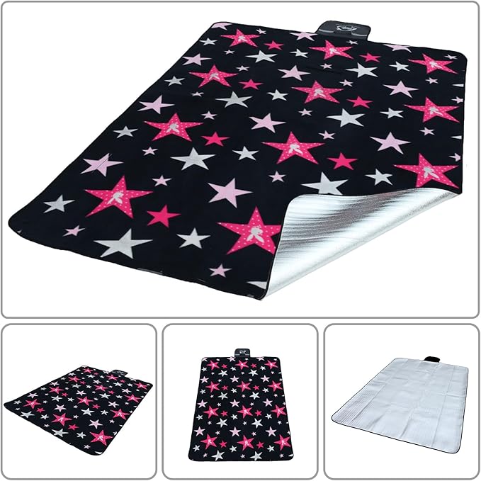 Wind Tour Family Outdoor Waterproof Durable Picnic Blankets with Carry Strap Foldable Sandproof Picnic Floor Mat for Kids Playground Camping Hiking Grass Travelling (1, Star -200 * 200cm)