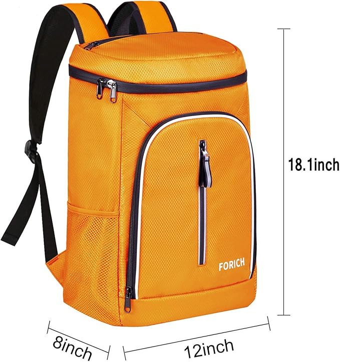 FORICH Soft Cooler Backpack Insulated Waterproof Backpack Cooler Bag Leak Proof Portable Small Cooler Backpacks to Work Lunch Travel Beach Camping Hiking Picnic Fishing Beer for Men Women