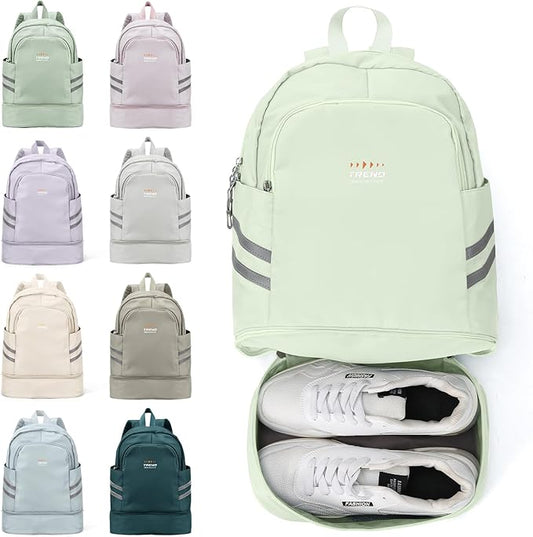 coofay Small Gym Backpack For Women Waterproof With Shoe Compartment Lightweight Travel Workout Sports Backpack Small Gym Bag