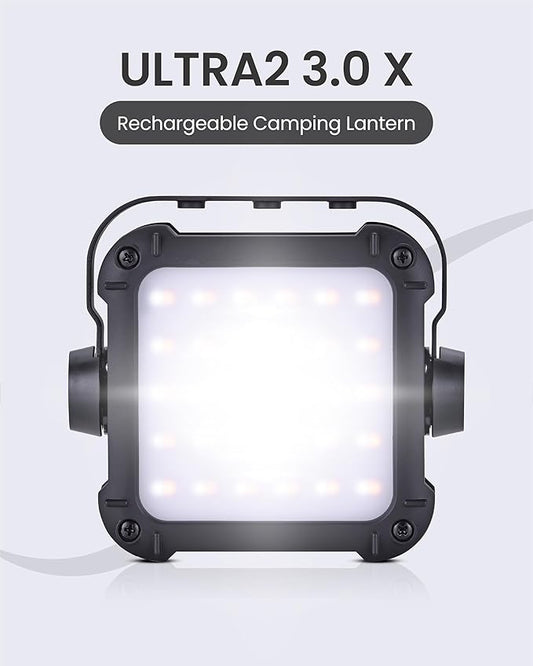 CLAYMORE Ultra2 3.0 (X-Large) - Outdoor Rechargeable LED Light for Camping, Tent, Backpacking, Emergency and Industrial Use. Waterproof, Portable Lantern with USB-C, Up to 80 Hours Battery Life.