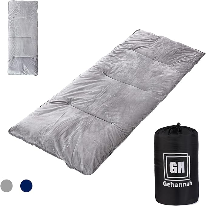 Gehannah Thick Camping Sleeping Pad, Soft Comfortable Microfiber Camping Cot Pads for Adults, Lightweight Foldable Sleeping mats for Traveling Hiking Backpacking Traveling