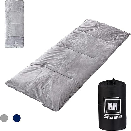 Gehannah Thick Camping Sleeping Pad, Soft Comfortable Microfiber Camping Cot Pads for Adults, Lightweight Foldable Sleeping mats for Traveling Hiking Backpacking Traveling