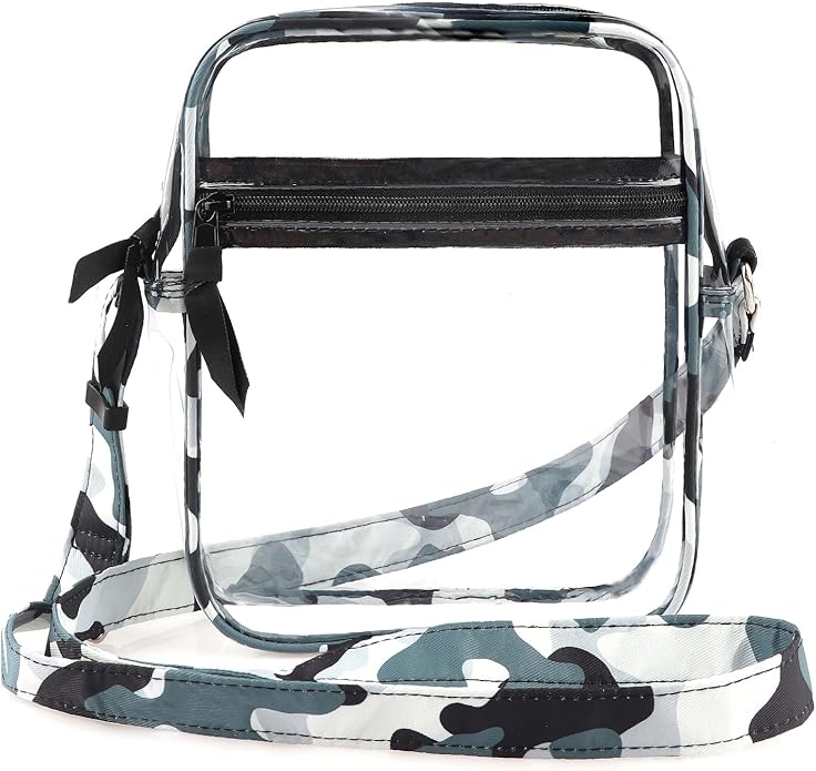 DONGGANGAJI Clear Crossbody Bag, Stadium Approved for Concerts,Clear Shoulder Bag Adjustable Strap With front pocket