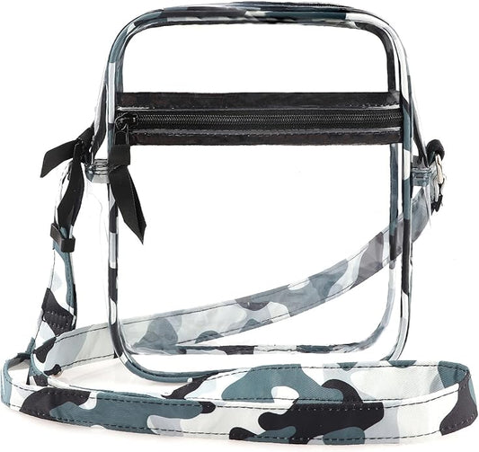 DONGGANGAJI Clear Crossbody Bag, Stadium Approved for Concerts,Clear Shoulder Bag Adjustable Strap With front pocket