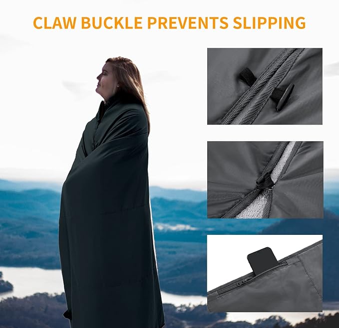 KingCamp Outdoor Picnic Blanket Waterproof Beach Mat for Camping on Grass Foldable Sandproof Beach Blanket Park Hiking Stadium Festivals Dogs 82” x 58”