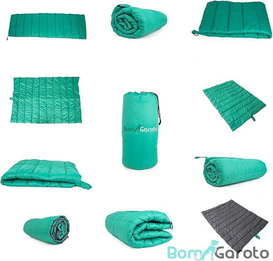 Bom Garoto Portable Pet Mat - 46.5 x 33 Inch Cat and Dog Mat for Crate Bed, Dog Cage, Fireside or Camping! Waterproof Dog Beds for Medium Dogs and Small Dogs. Large Dog Bed with Storage Carry Bag