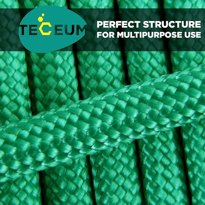 TECEUM Heavy Duty Rope 1000 – 1000ft / 200ft / 100ft / 50ft – 40+ Colors – Utility Rope for Survival & Camping Gear – Nylon String, Camping Rope, para Cord, Utility Nylon Rope, Tent Cord
