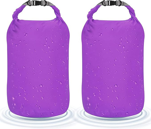 Desoto Waterproof Dry Bag 2 packs, 2L/5L/10L/20L/40L/70L Dry Sack Lightweight Portable, Dry Storage Bag to Keep Gear Dry Clean for Kayaking, Gym, Hiking, Swimming, Camping