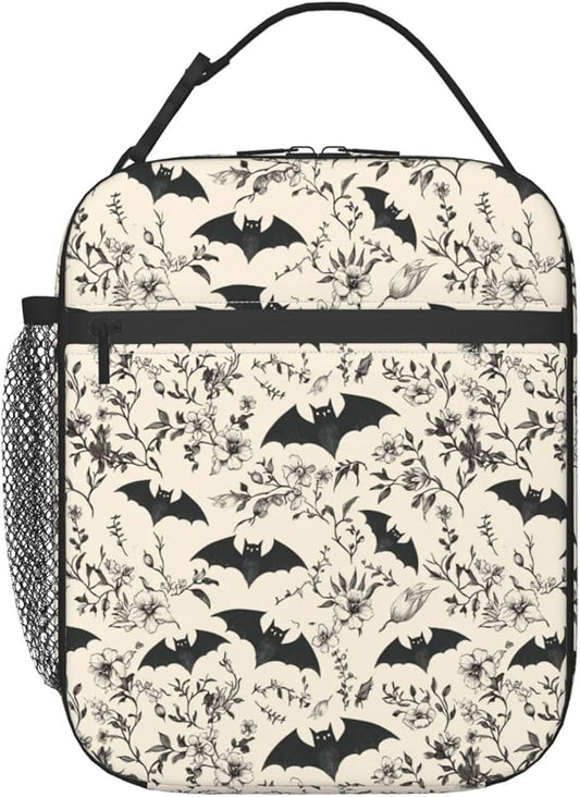 Bat Lunch Bag Insulated Reusable Lunch Box Thermal Cooler Tote For Men Women Work Travel Picnic Hiking