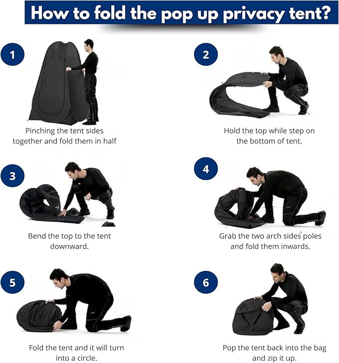 BlackTerra Portable Toilet for Adults - Portable Toilet for Camping Privacy Outdoor Bathroom Tent XL Portable Toilet Set for Adults