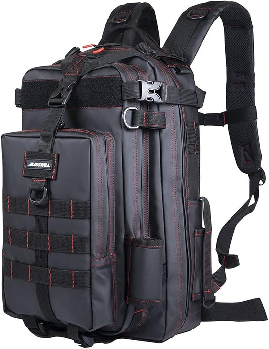 BLISSWILL Fishing Backpack - Waterproof with Rod Holder, Ideal Fishing Gear and Gifts for Men