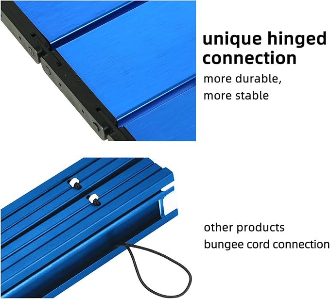 ROCK CLOUD Portable Camping Table Ultralight Aluminum Camp Table Folding Beach Table for Camping Hiking Backpacking Outdoor Picnic