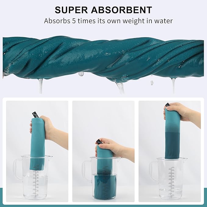 Rainleaf Microfiber Towel Perfect Travel & Gym & Camping Towel. Quick Dry - Super Absorbent - Ultra Compact - Lightweight. Suitable for Trip, Beach, Shower, Backpacking, Pool