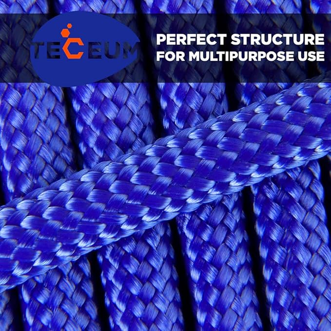 TECEUM Heavy Duty Rope 1000 – 1000ft / 200ft / 100ft / 50ft – 40+ Colors – Utility Rope for Survival & Camping Gear – Nylon String, Camping Rope, para Cord, Utility Nylon Rope, Tent Cord