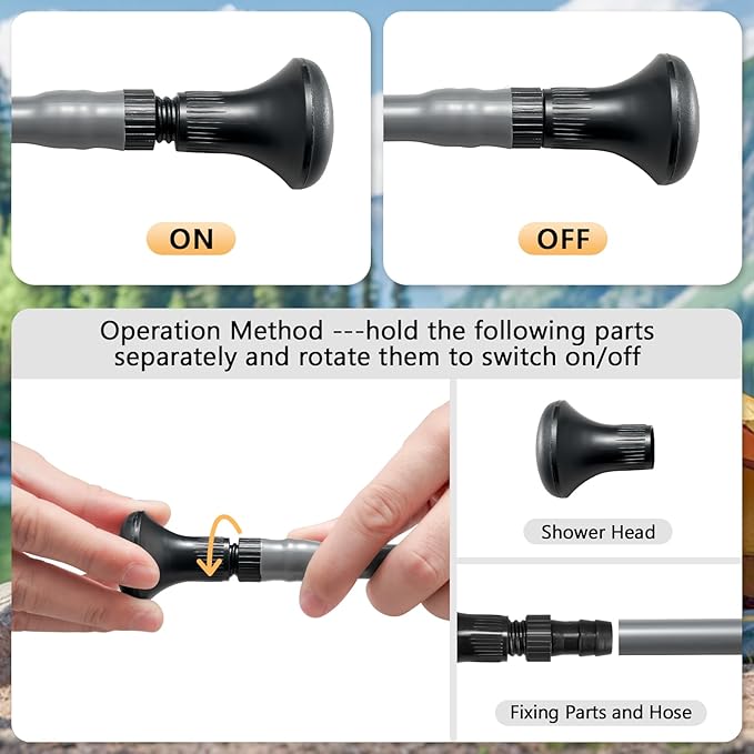 Solar Shower Bag, 5 Gal/20L Solar Heating Camping Shower Bag, Portable Shower with Reinforced Handles & Thick Tarpaulin, Solar Showers for Camping, Surfing, Outdoor Traveling, Hiking